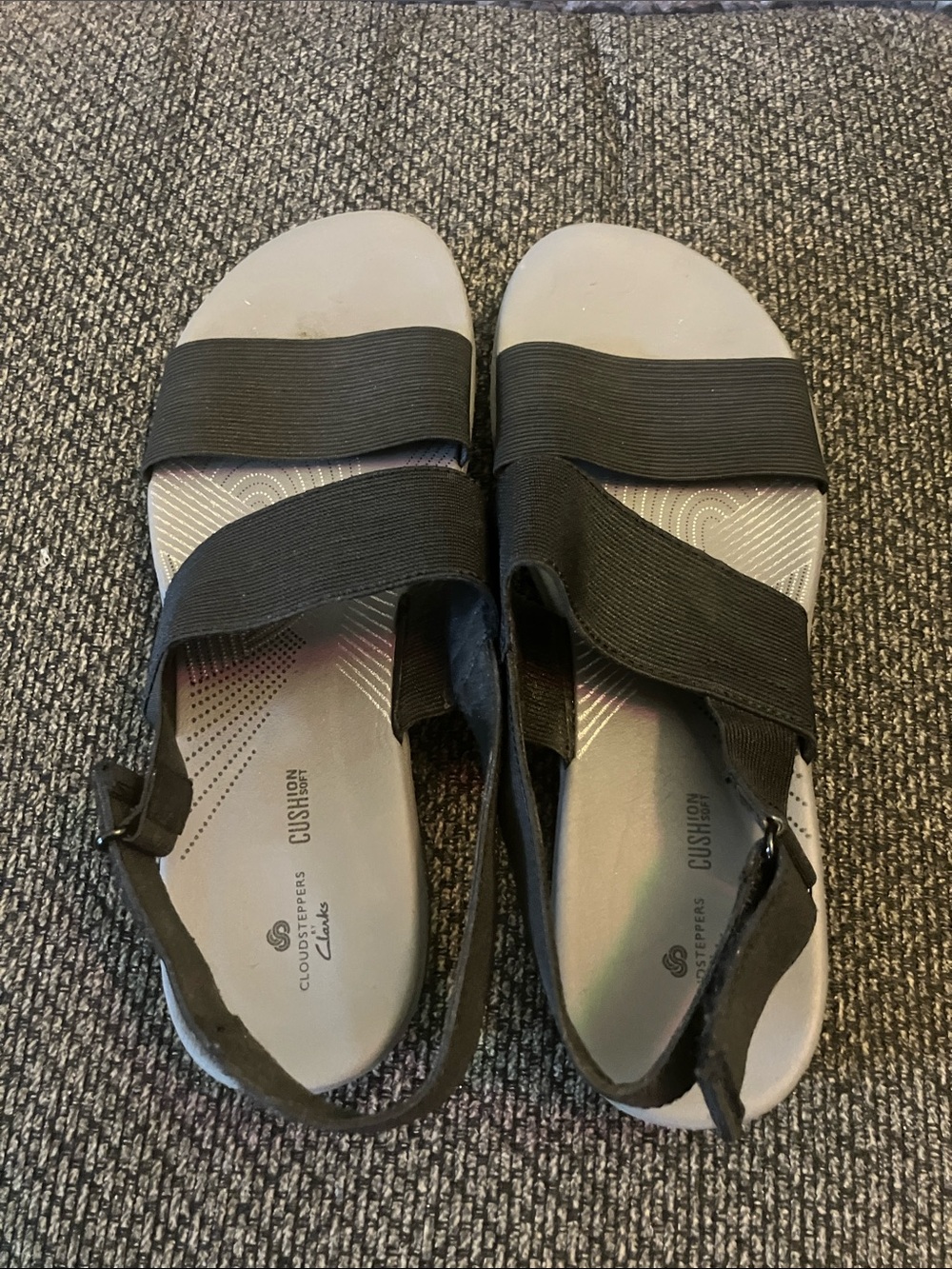 Clarks cloudstoppers arla jacory Slingback Sandals black/grey size 9 - Picture 3 of 12